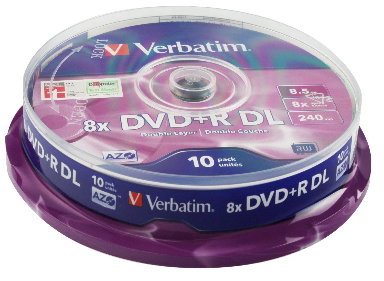 Verbatim DVD+R 8x 8.5GB DL Matte sidabrinis 10 vnt. pakuotė