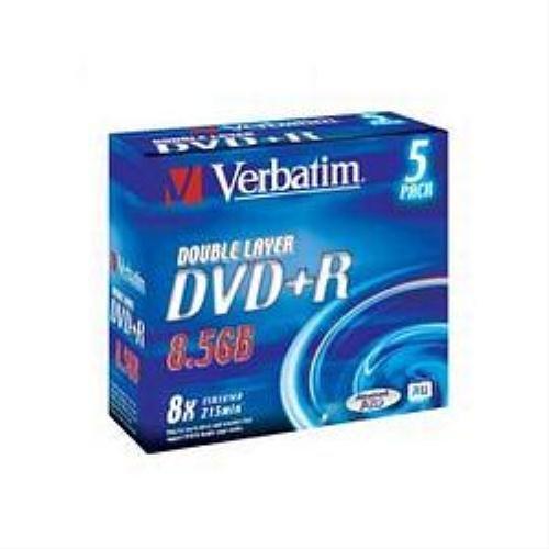 VERBATIM dual layer DVD+R 240 min. / 9.4GB 8x 5pack jewelcase scratch