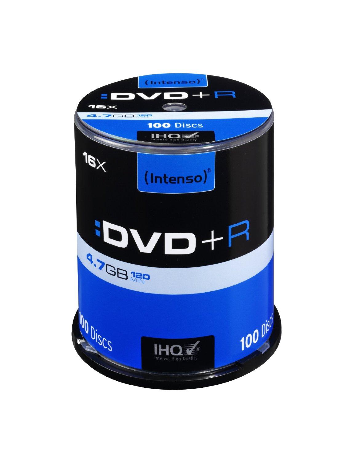 Intenso DVD + R 4,7 GB 16x100 vienetų (4111156)