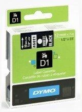 Juostelė DYMO D1 12mm x 7m, vinilinė, balta ant juodo / S0720610 45021