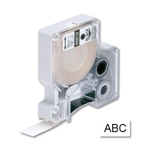 Juostelė DYMO D1 12mm x 7m, vinilinė, juoda ant permatomo / S0720500 45010
