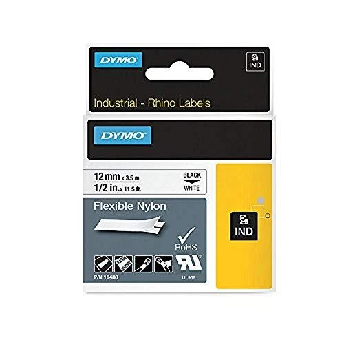 Dymo Nailoninė juostelė RHINO 12MMx3.5M, BALTA