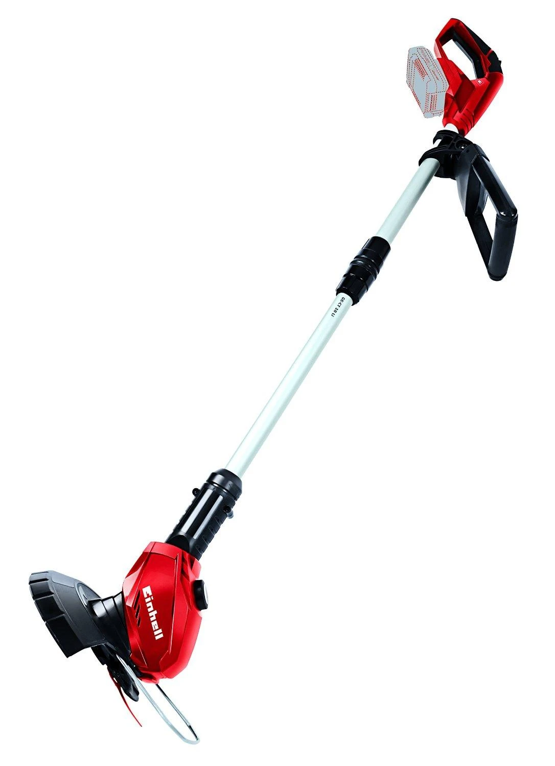 Akumuliatorinė žoliapjovė Einhell GE-CT 18 Li Power X-Change (240mm pjovimo plotis, 20 plastikinių peiliukų, be akumuliatoriaus ir kroviklio)