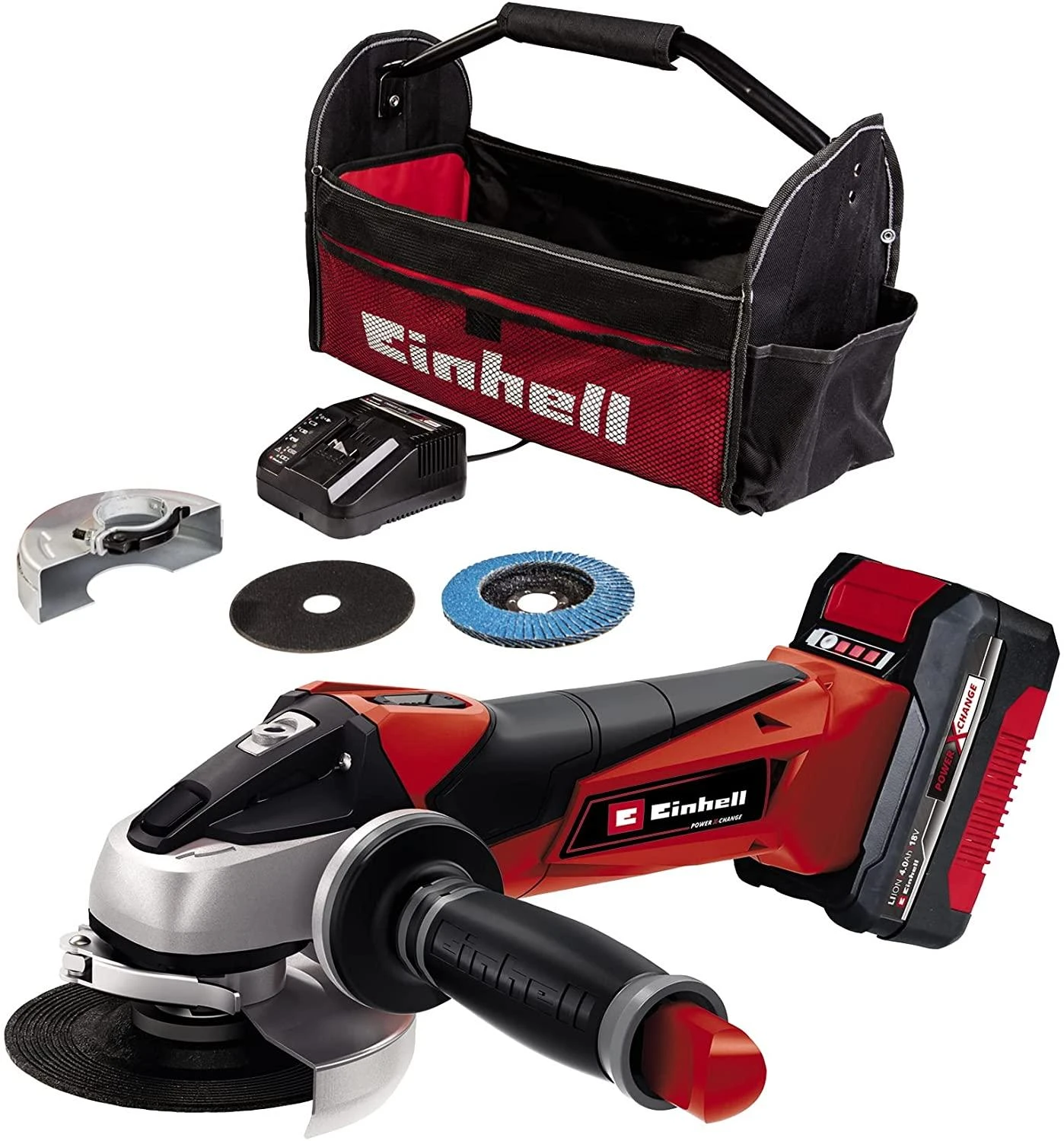 Šlifuoklis Einhell TC-AG 18/115 Li Kit
