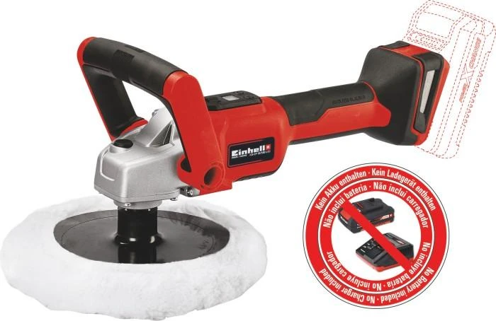 Einhell Rotorinis poliruoklis CE-CP 18/180 Li E-be akumuliatoriaus ir kroviklio 18 V
