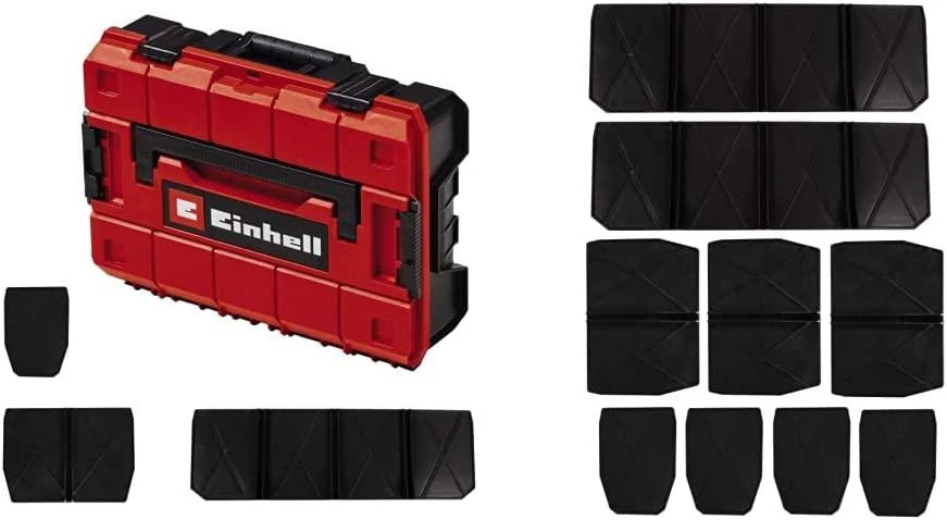 Einhell Einhell sistemos dėklas E-Case SF įsk. skirstytuvai, įrankių dėžė (juodas/raudona, su pertvaromis)