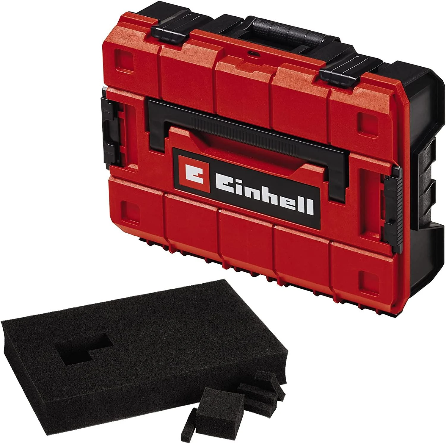 Einhell Einhell sistemos dėklas E-Case SF įsk. tinklelio putplastis, įrankių dėžė (juodas/raudona, su tinklelio putplasčio įdėklu)