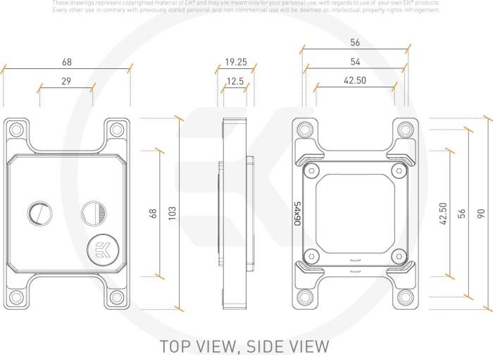 Ek Water Blocks EK Vanduo Blocks EK-Quantum Magnitude D-RGB AM5 - nikiel + akryl