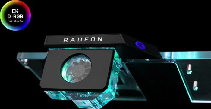 Ek Water Blocks Ek Vanduo Blocks EK Vanduo Blocks EK-Quantum skaliarinis srauto matuoklis, iš viršaus į apačią, D-RGB, juodas