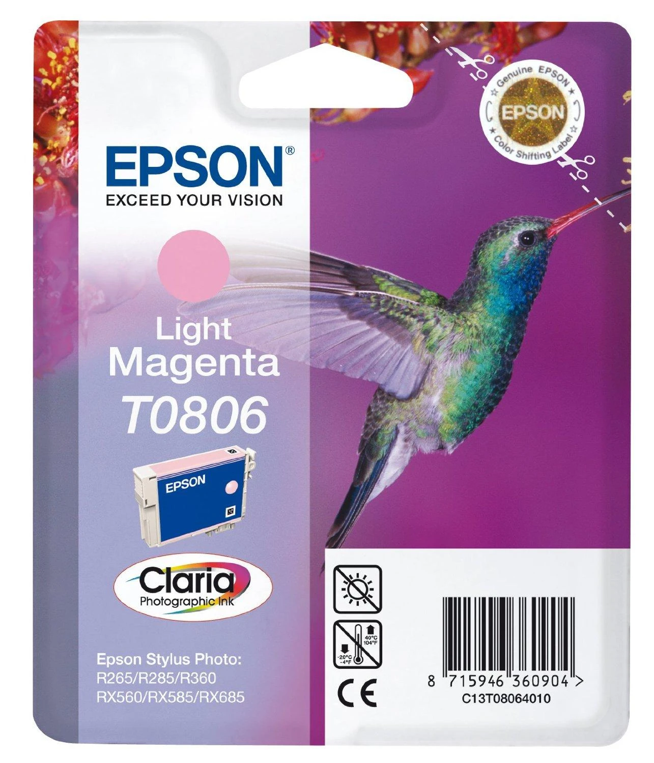 Epson (C13T08064011), šviesiai purpurinė kasetė