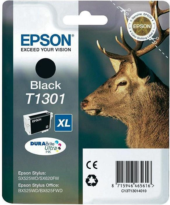 Epson T1301 rašalo kasetė, juoda