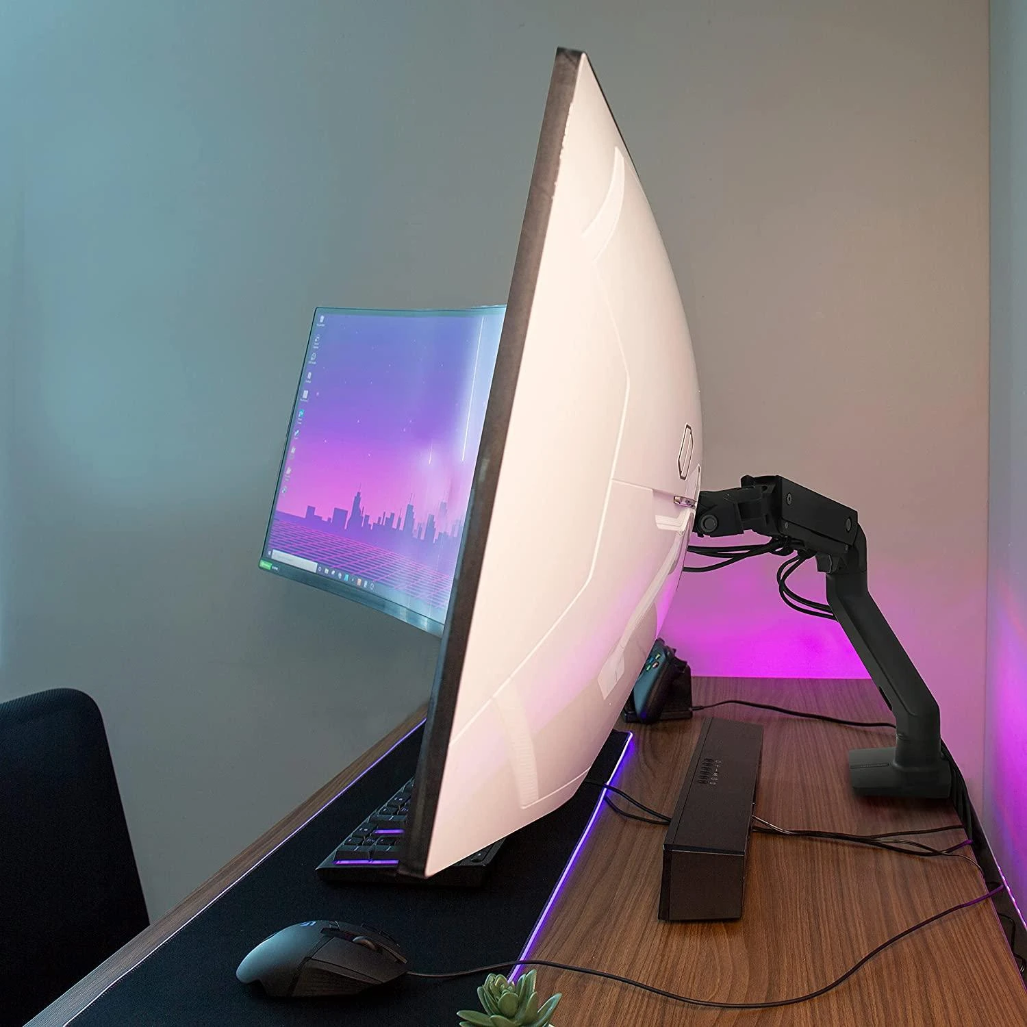 Laikiklis Ergotron - HX Desk Monitorius Arm with HD Pivot - matte juodas