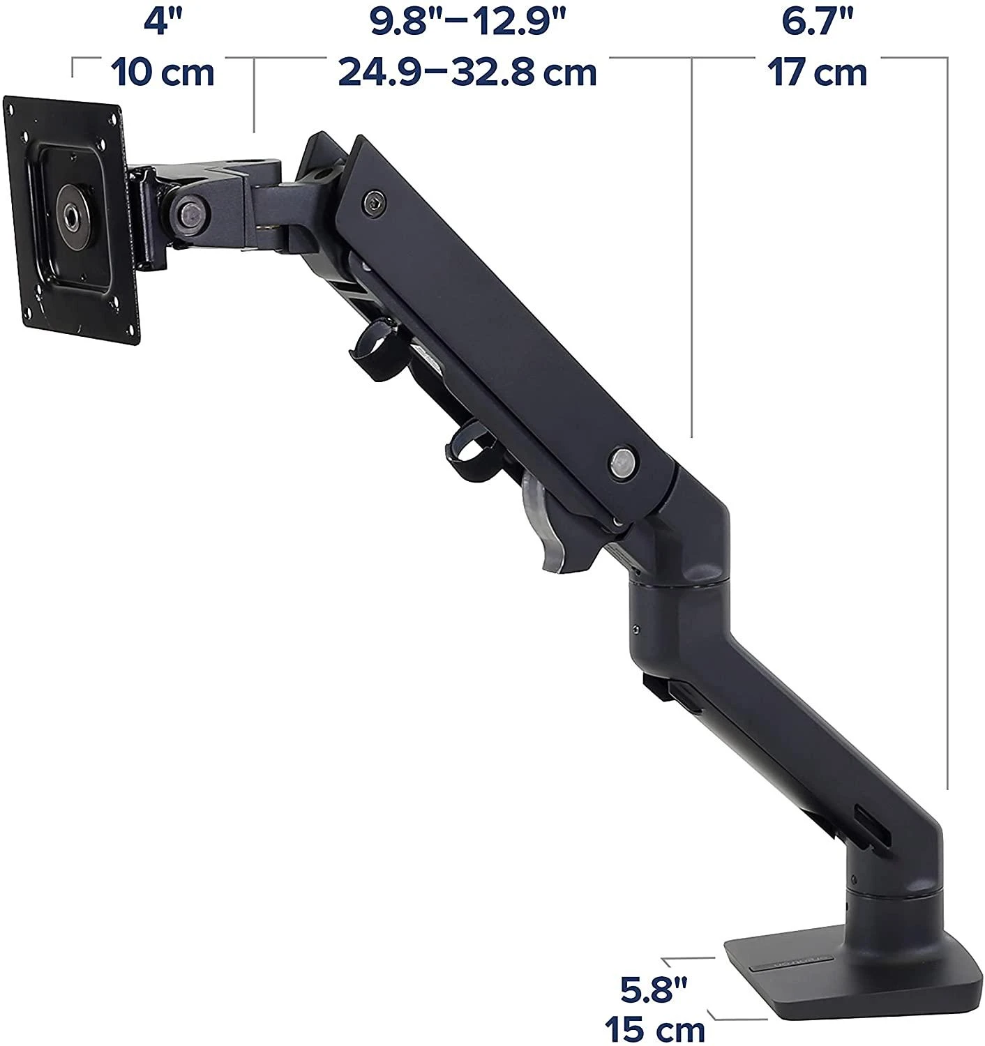 Laikiklis Ergotron - HX Desk Monitorius Arm with HD Pivot - matte juodas