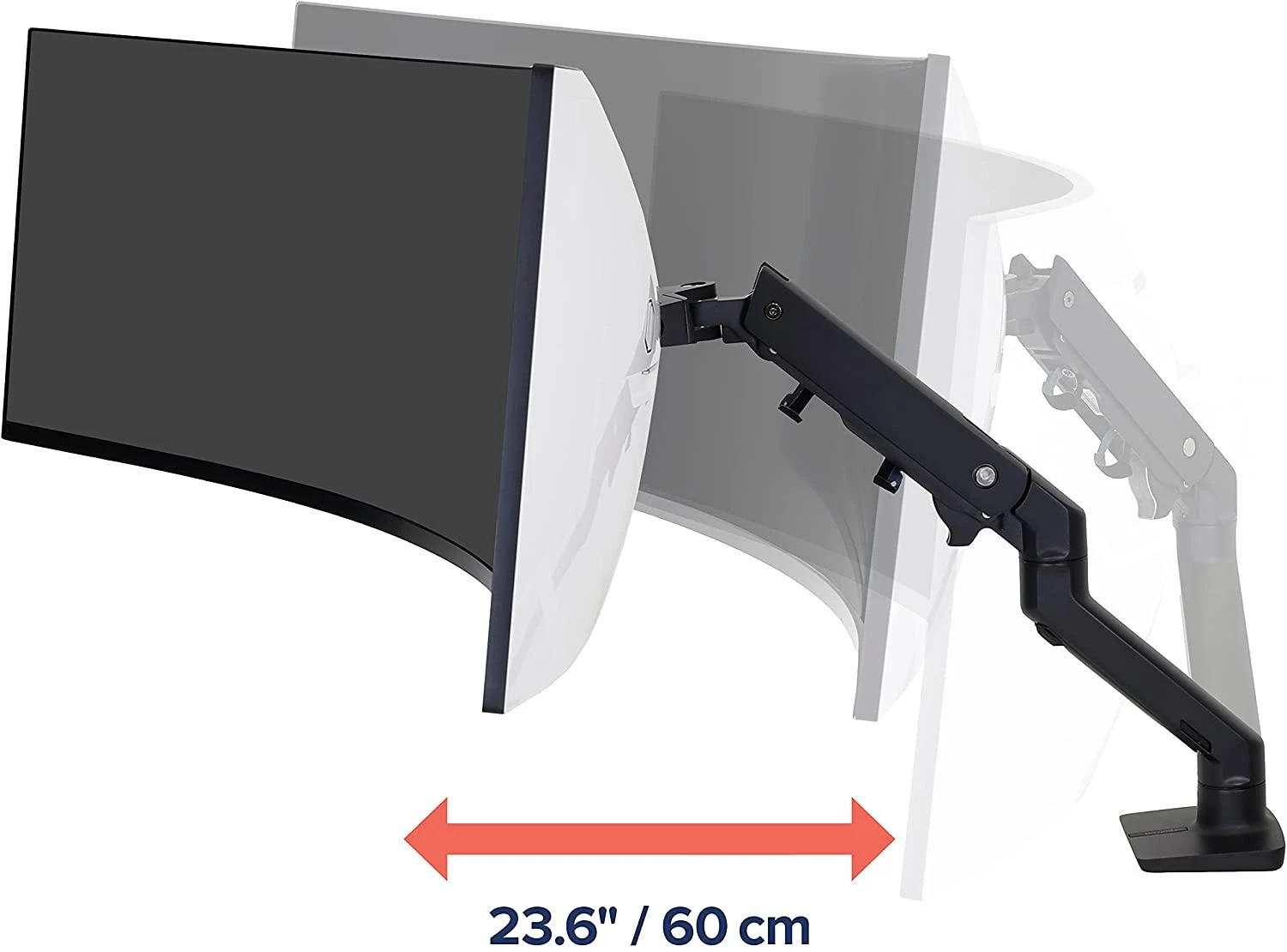 Laikiklis Ergotron - HX Desk Monitorius Arm with HD Pivot - matte juodas