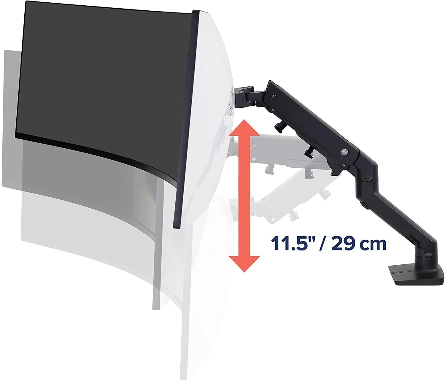 Laikiklis Ergotron - HX Desk Monitorius Arm with HD Pivot - matte juodas