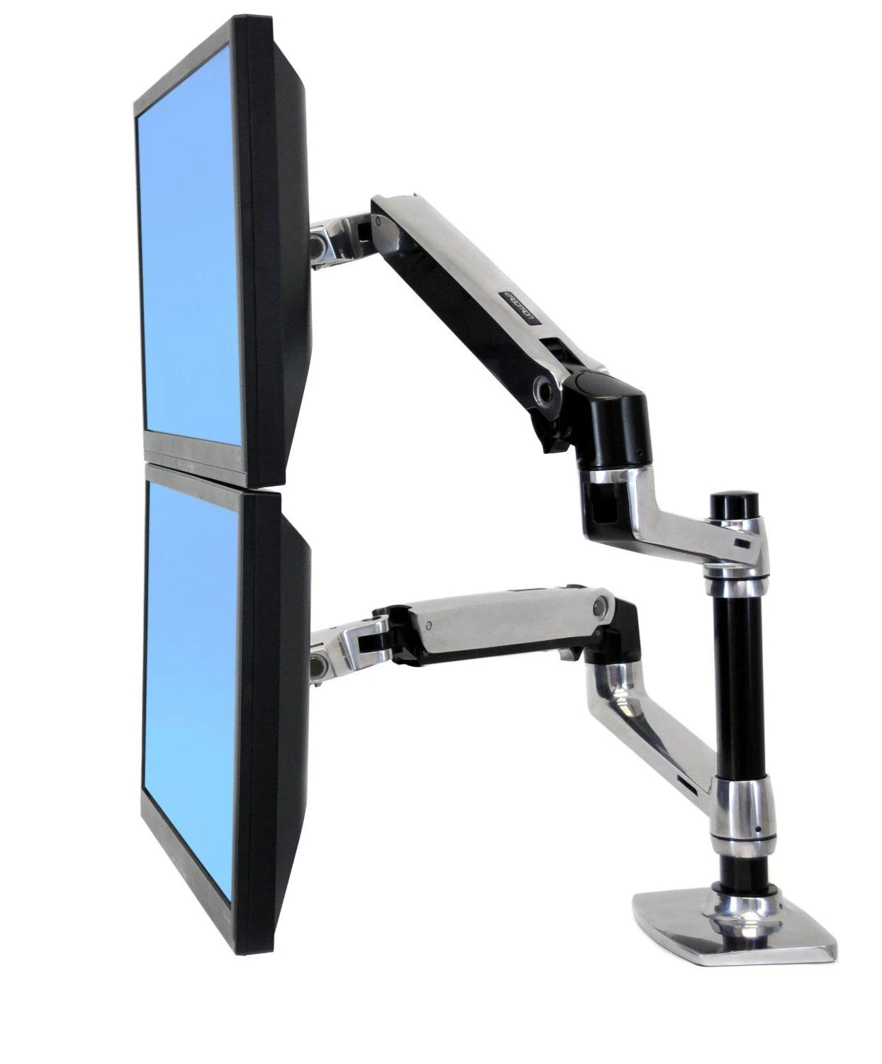 Laikiklis Ergotron - LX Dual Stacking Arm - poliruotas aliuminis