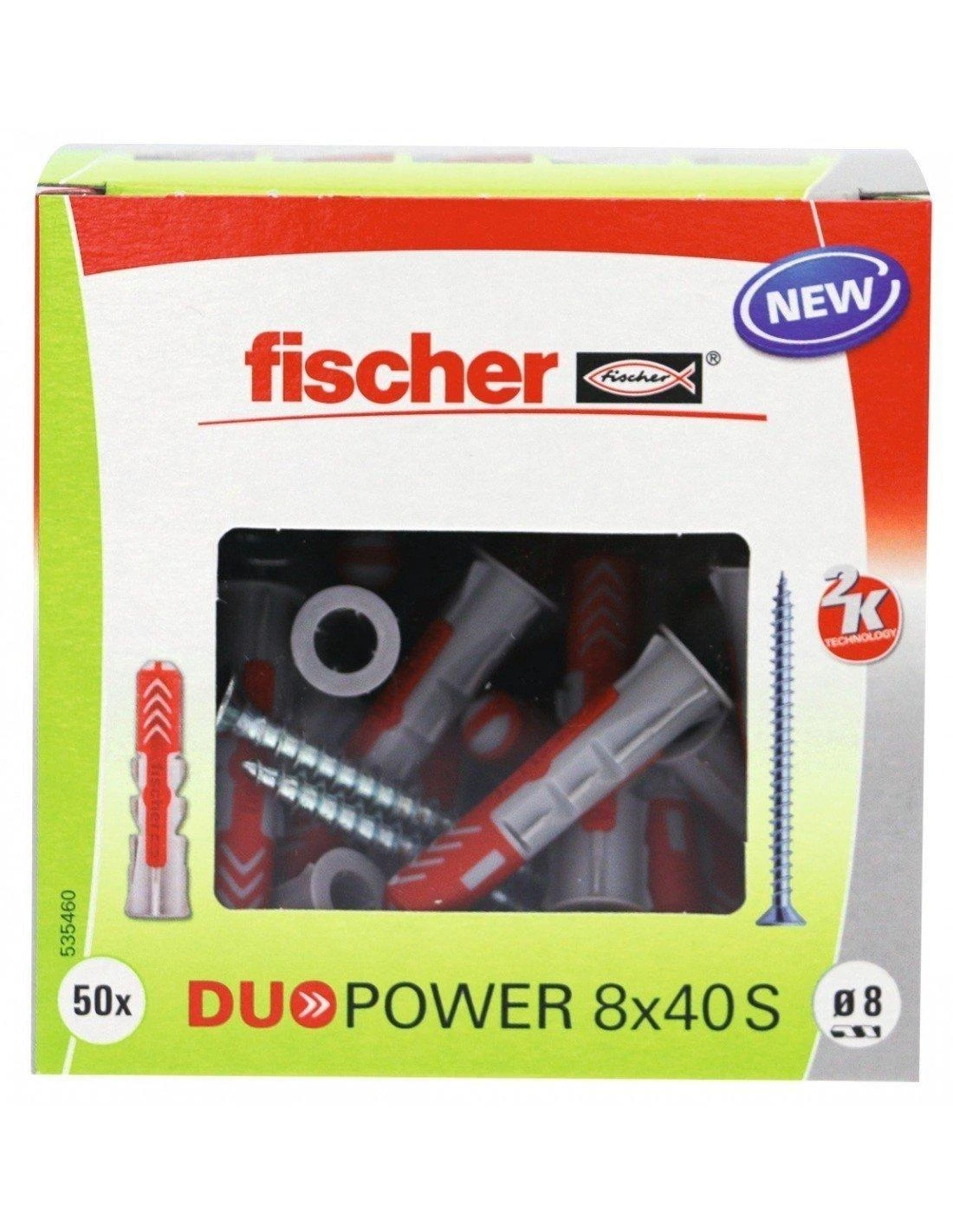 Kaištis Fischer DuoPower, 40 mm x 8 mm, 50 vnt.