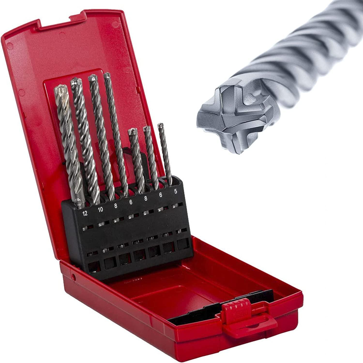 Grąžtas Wiertło Fischer Smūginis gręžtuvas set Quattric II Set, SDS plus (5 pieces, 5-12mm)