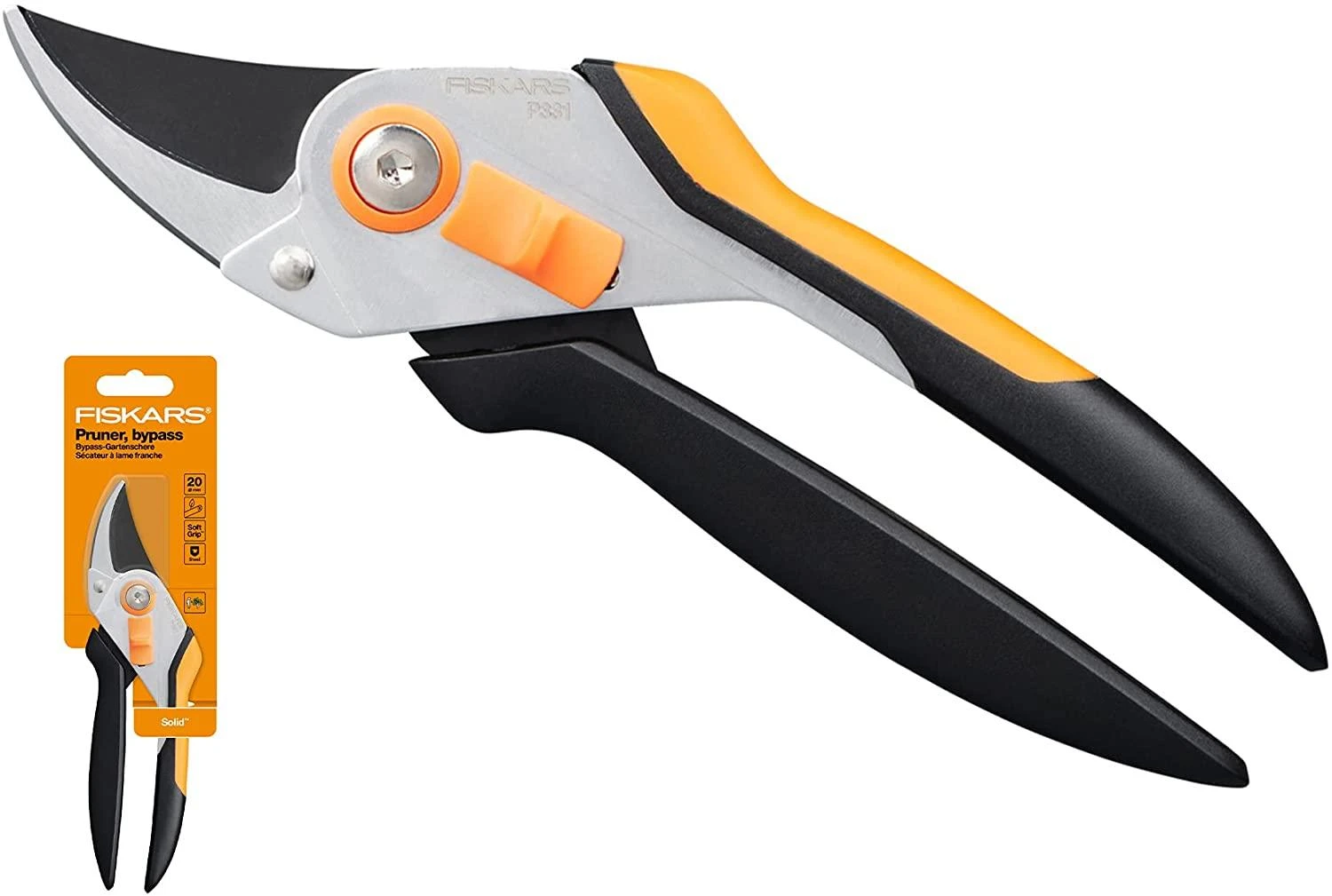 Fiskars Solid™ sekatorius prasilenkiančiais ašmenimis, metalinis (P331)