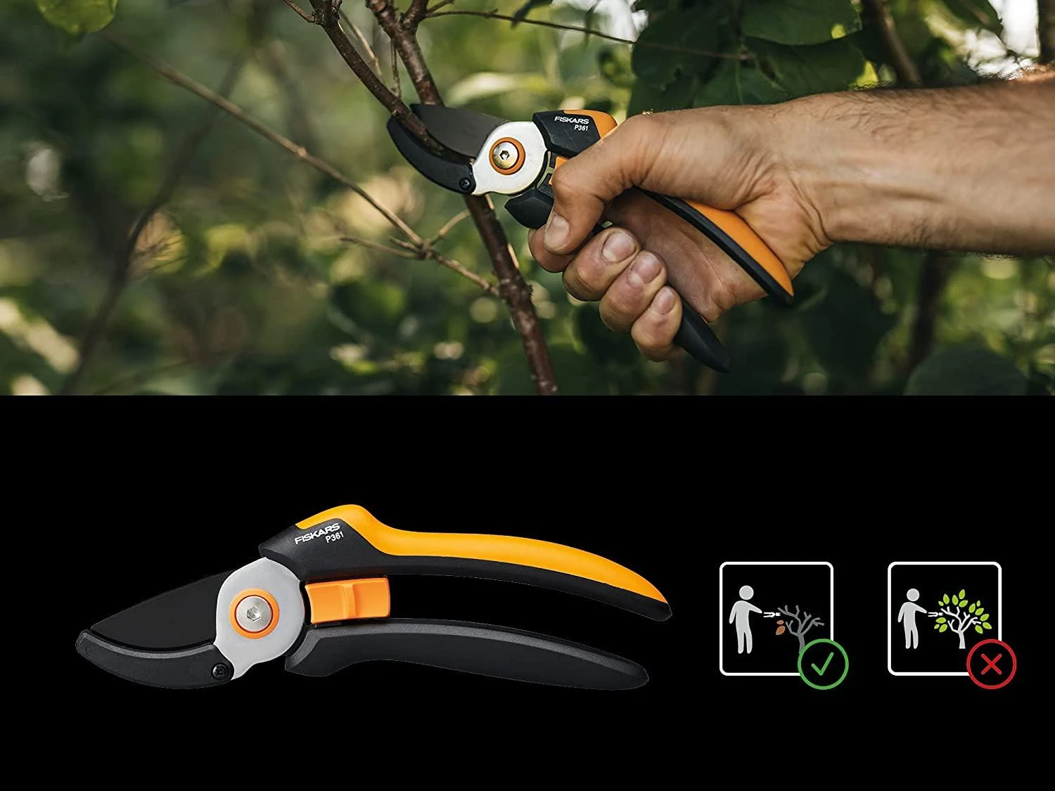 Fiskars Solid™ sekatorius atraminiais ašmenimis L (P361) 1057165