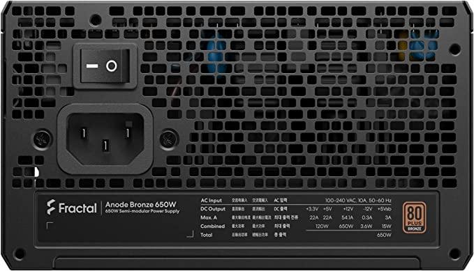 Fractal Design Anodas Bronze 650W | Kompiuterio maitinimo šaltinis