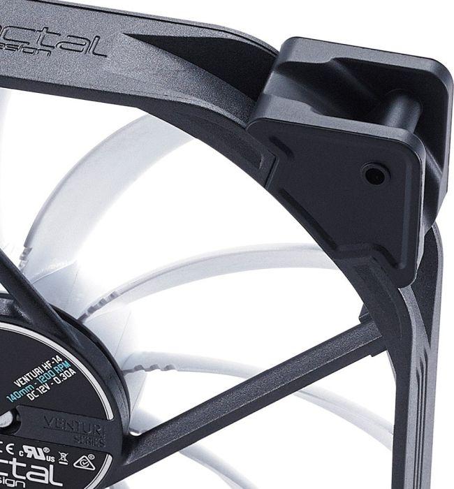 Fractal Design Venturi HF-14 Kompiuterio korpusui Ventiliatorius 14 cm Juoda, Pilka, Balta