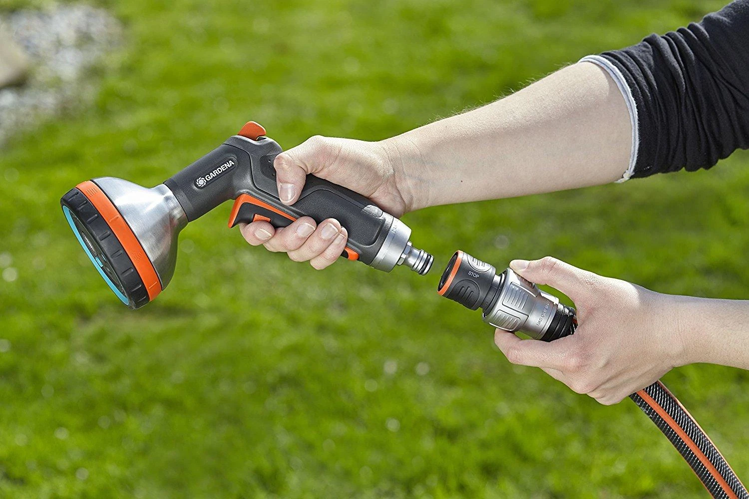 Gardena „Premium“ žarnos jungtis su vožtuvu Stop, 19 mm (3/4 col.)