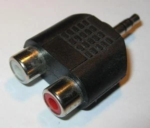 Garso adapteris 3,5 mm į 2x RCA