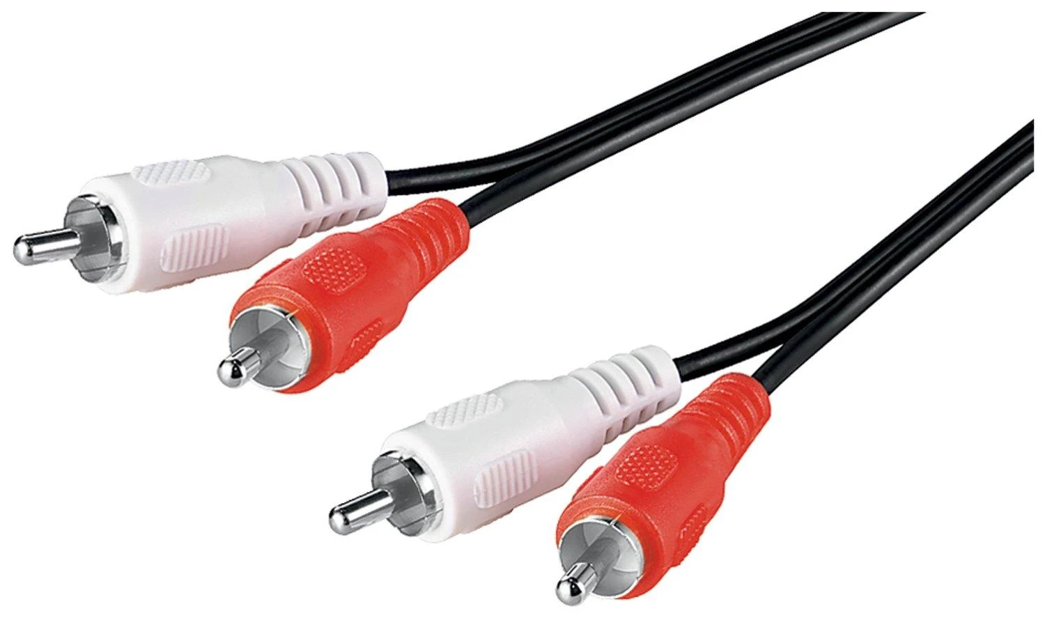 Goobay RCA laidas su raudonomis ir baltomis 2xRCA jungtimis