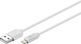 „Goobay Lightning“ į USB 2 m baltas [Apple MFI sertifikuotas / sinchronizavimo / įkrovimo kabelis / duomenų kabelis]