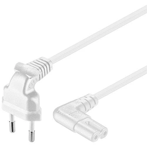 Maitinimo kabelis aštuoni C7 Goobay 2x90 balta 1m