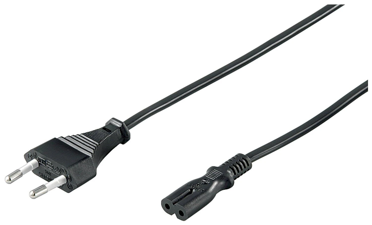 Goobay Type C, CEE 7/16 - C7 maitinimo laidas, 3 m, juodas