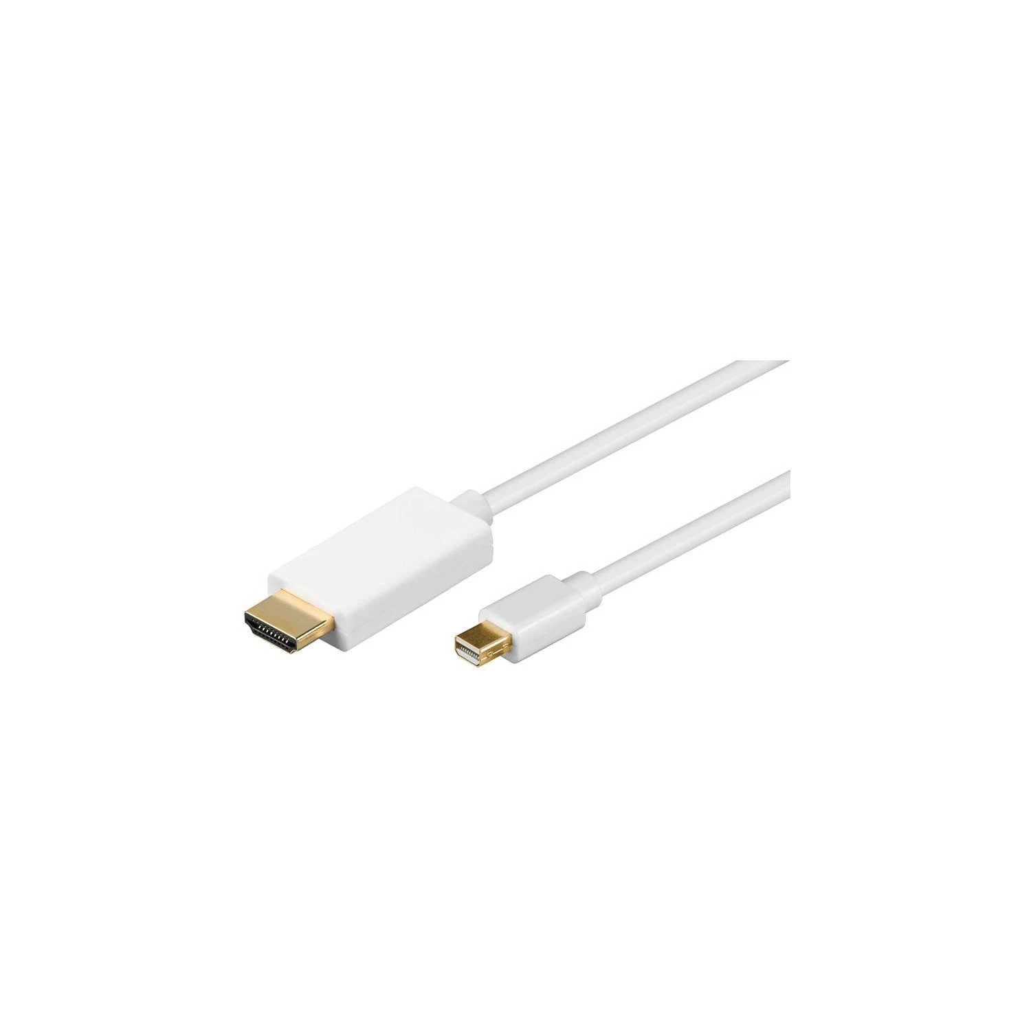 Goobay 52861 Mini DisplayPort/HDMI adapterio laidas 1.2, paauksuotas, 2 m, baltas