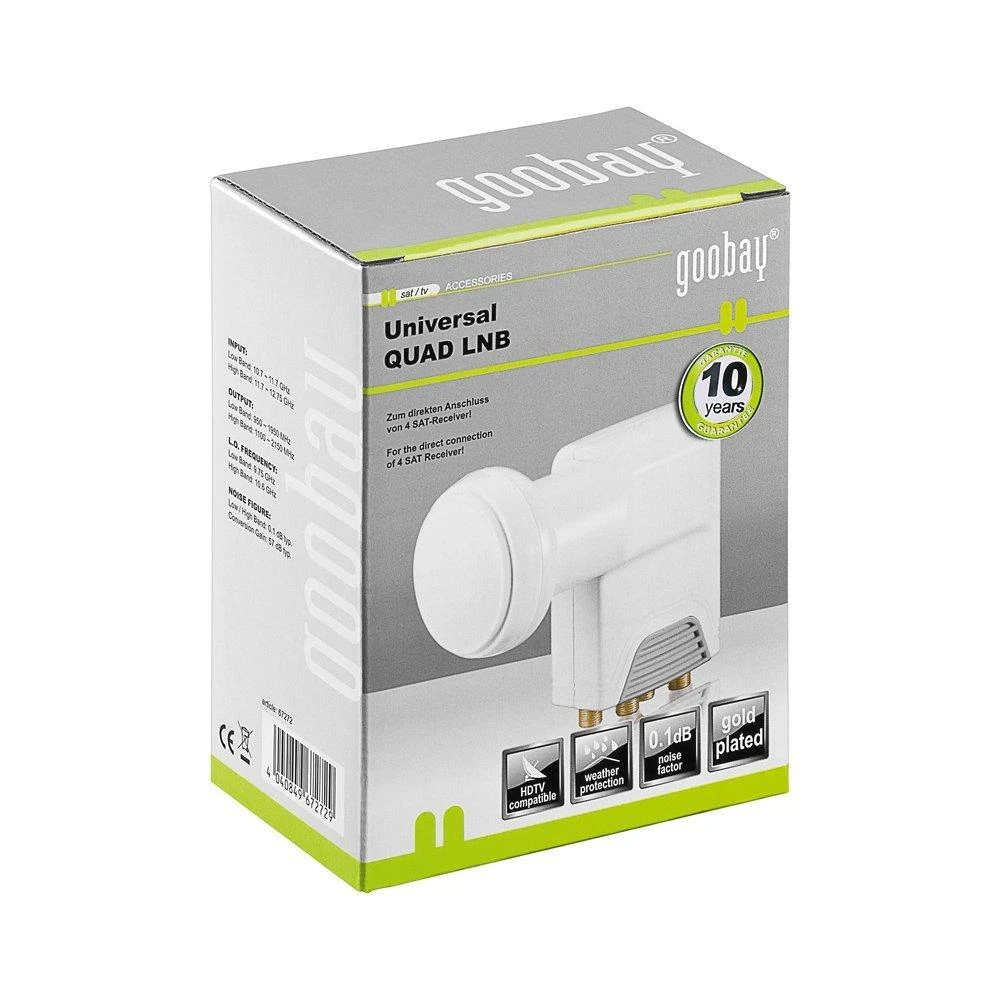 Goobay Quad Universalus LNB 0.1dB palydovinis konverteris
