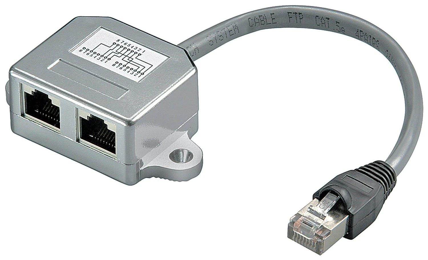 Goobay Apvalus T formos adapteris, RJ45 – 2xRJ45, CAT5 (68908)