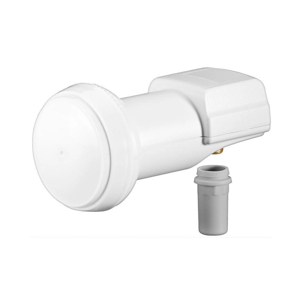 Wentronic „Goobay“ universalus vieno LNB, baltai pilkas - skaitmeninis SAT LNB (DVB-S2) 1 abonentui (4K / HDTV / 3D priėmimas) (67269)