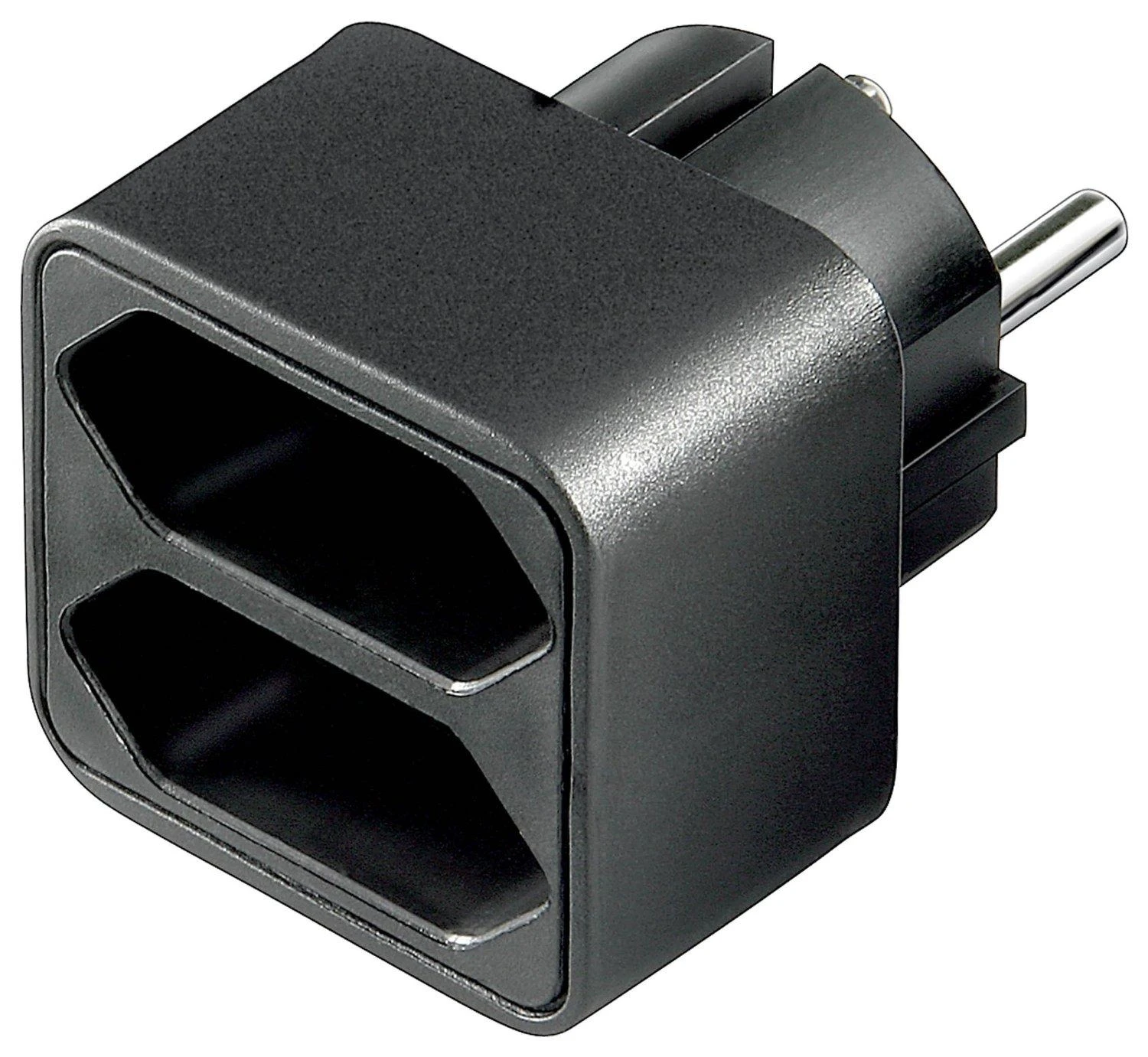 Dvigubas elektrinis skirstytuvas 230V Goobay juoda