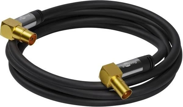 Wentronic IEC GN-WT TV jungtis Goobay Angle Juoda 3m