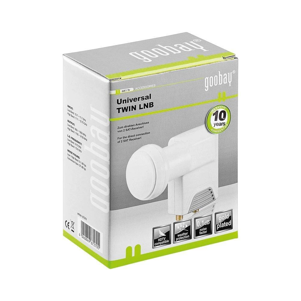 Goobay konverteris Twin Universal LNB - (67270)