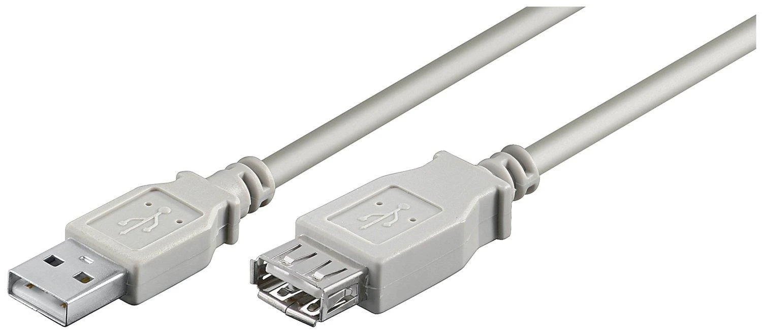 Goobay USB kabelis apvalus USB-A - USB-A 3 m baltas (50961)