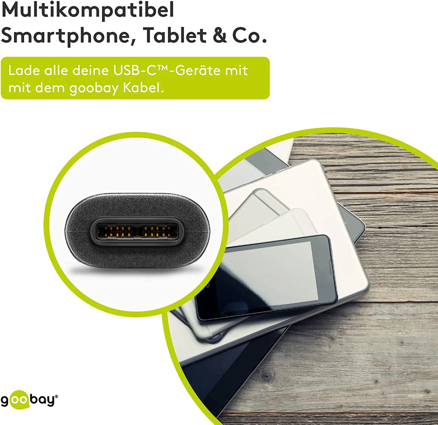 Goobay | Sinchronizavimas ir įkrovimas Super Speed | 73141 | USB-C į USB A USB -C | A tipo USB 3.0 (vyriškas)