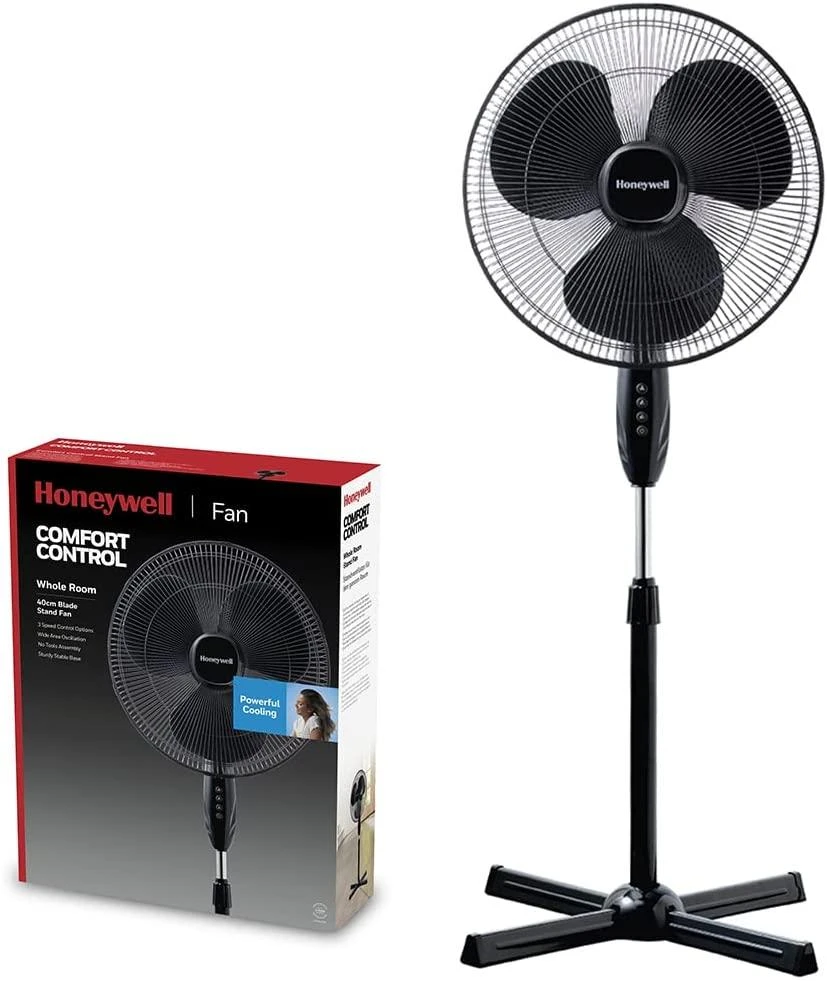 Kondicionierius Honeywell grindų ventiliatorius su osciliacija, 5 greičiai, nuotolinis valdymas, HSF600B