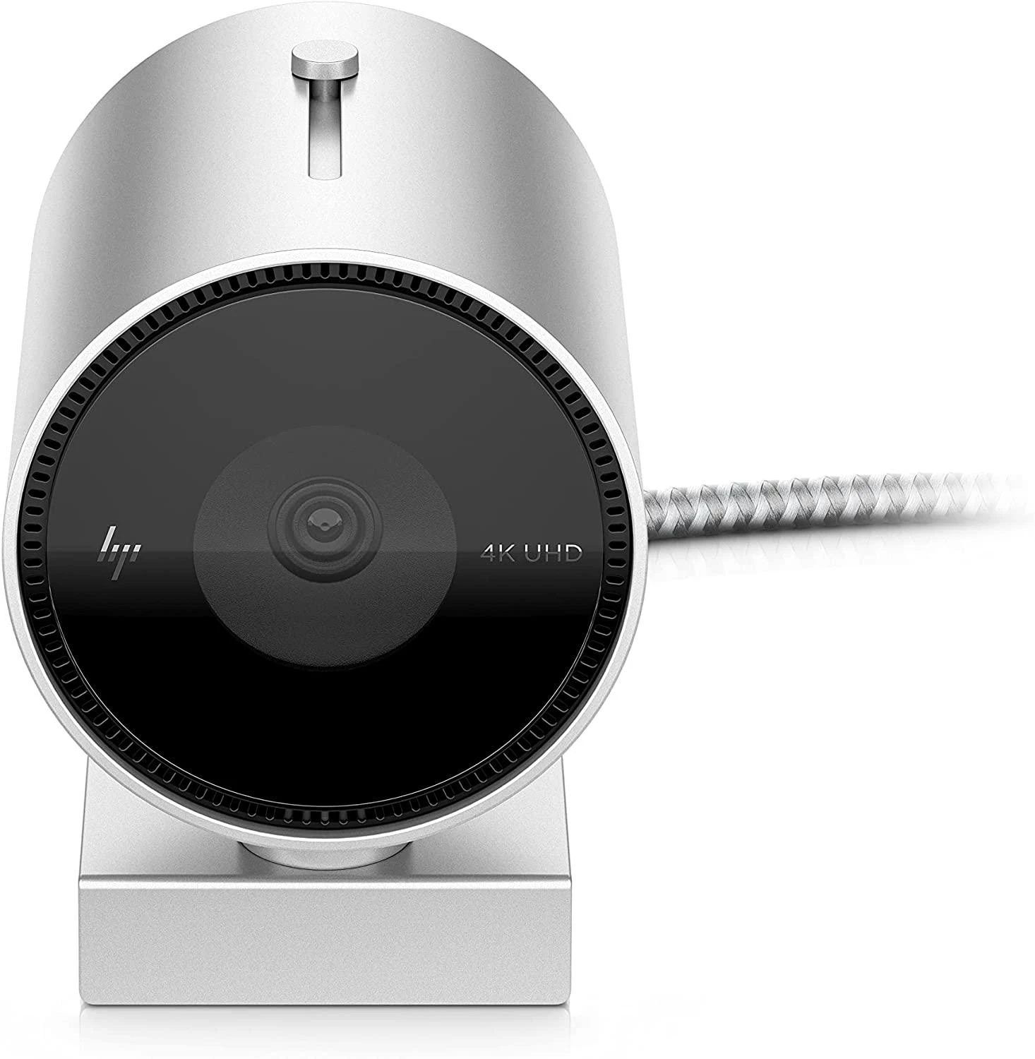 Hewlett Packard (HP) HP 950 4K UHD žiniatinklio kamera / USB / privatumas / automatinis fokusavimas, AI automatinis kadravimas / mikrofonas / Sidabrinis / 1 metai
