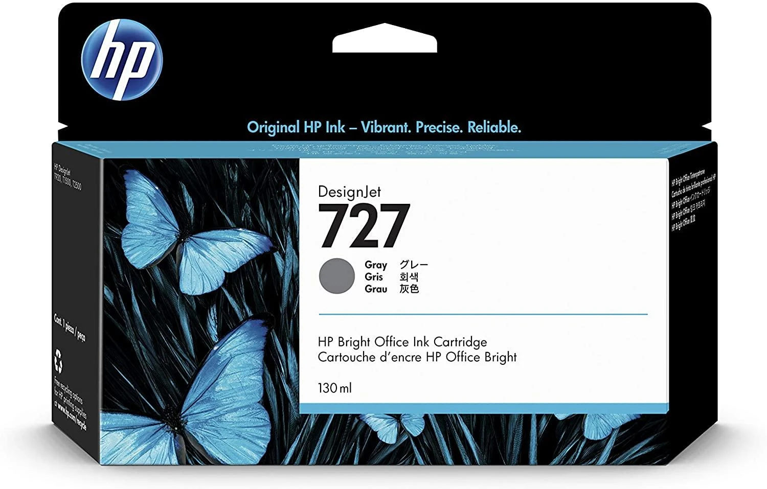 Hewlett Packard (HP) HP nr.727 pilkos spalvos rašalo kasetė 130 ml, skirta T920,T1500,T2500 serijai