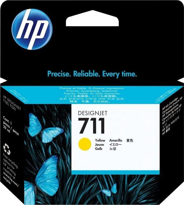 Hewlett Packard (HP) HP nr.711 Geltona rašalo kasetė 29 ml 3 pak.