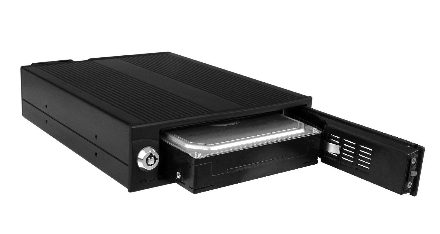 ICYBOX IB-170SK-B Icy Box Mobile Rack 5,25 skirtas 3,5 SATA HDD, ventiliatorius, juodas