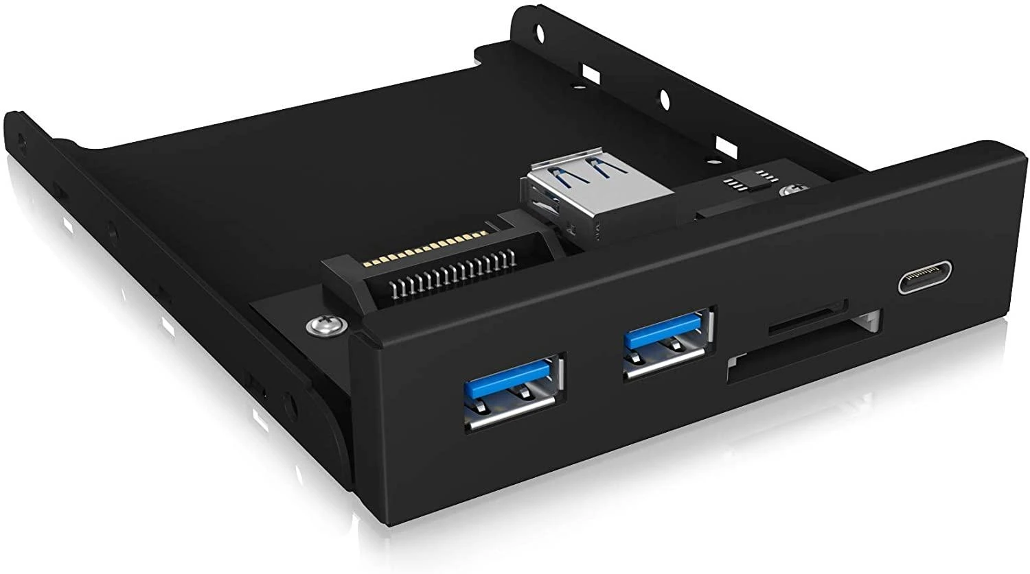 ICYBOX IB-HUB1417-i3 Icy Box 3x prievadas USB 3.0 Hub (2x USB 3.0, 1x USB Type-C), miniSD / SD kortelių skaitytuvas