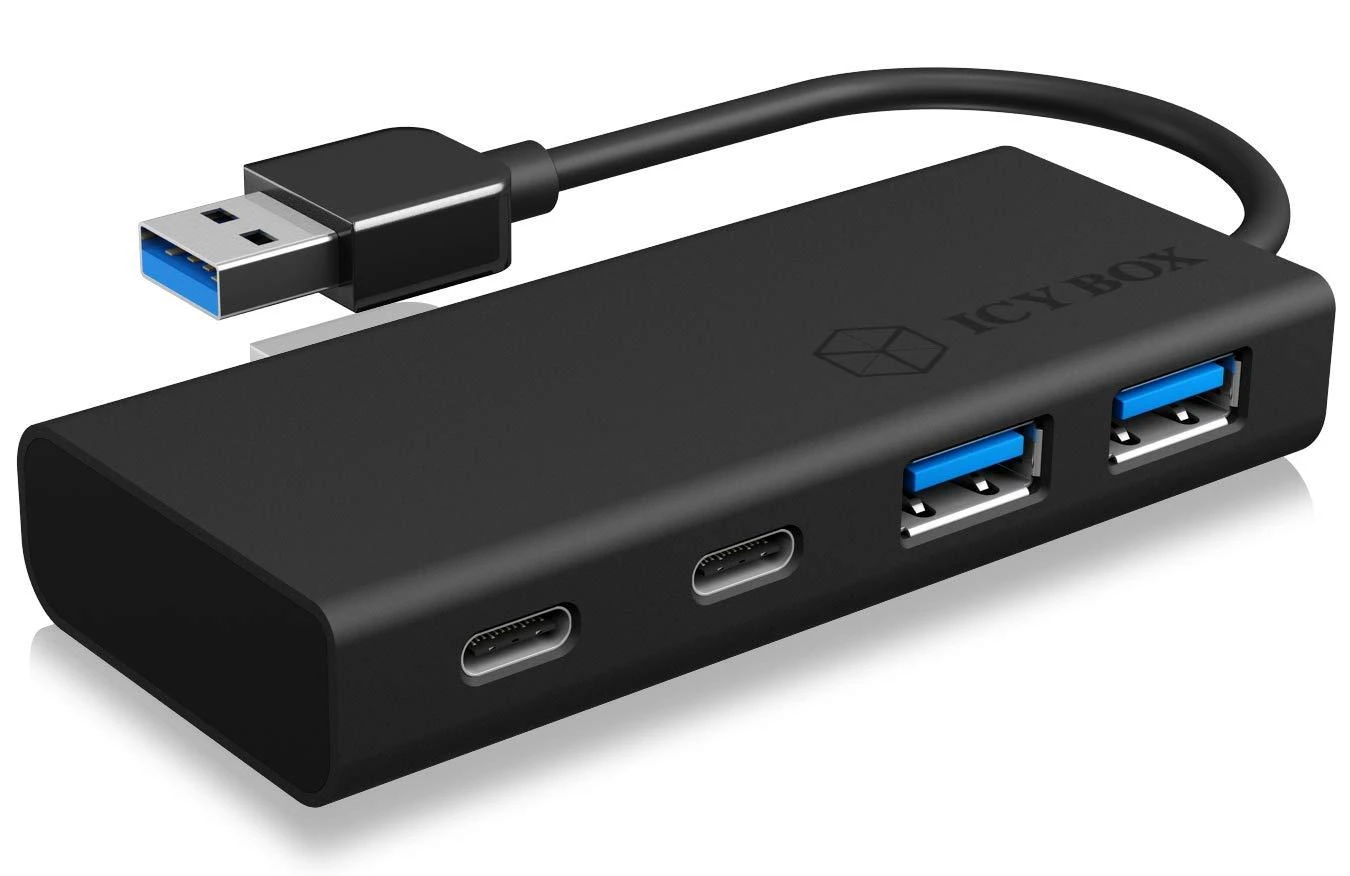 ICYBOX IB-HUB1426-U3 Icy Box 4x prievadas USB 3.0 šakotuvas, 2x USB Type-C, 2x USB Type-A