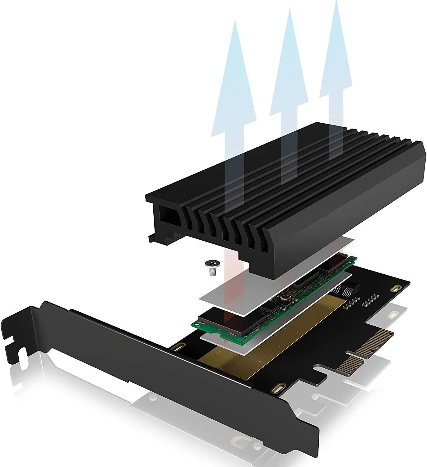 „Raidsonic“ | ICY BOX | PCIe plokštė su M.2 M-Key lizdu vienam M.2 NVMe SSD diskui
