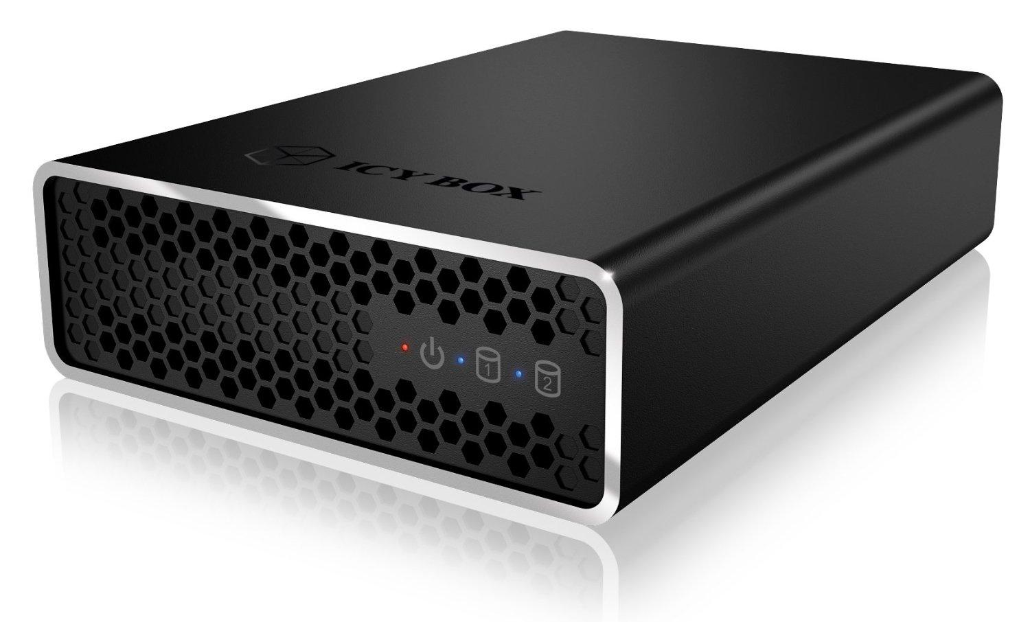 Icy Box „Raidsonic“ išorinė RAID sistema SSD ir HDD diskams IB-RD2253-U31, 2 x 2,5 colio SATA I/II/III, 2,5 colio, 1 x USB 3.1 (2 kartos) B tipo su UASP palaikymu